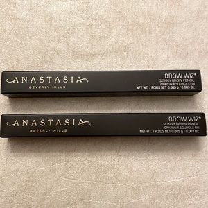 Two Anastasia Brow Wiz Skinny Brow Pencil in Medium Brown